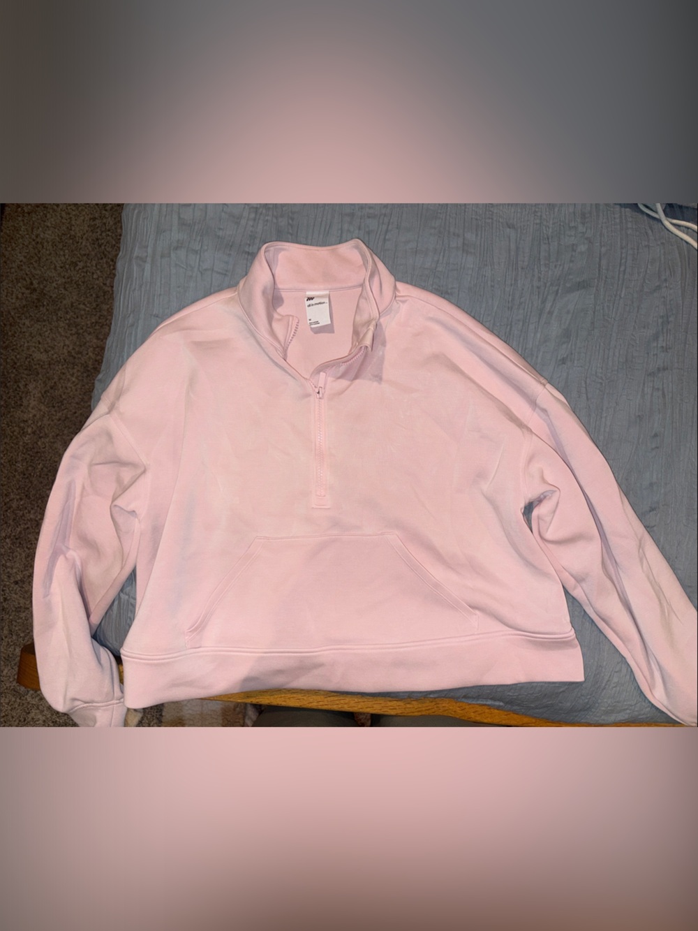 all in motion Pastel Pink Quarter-Zip Pullover